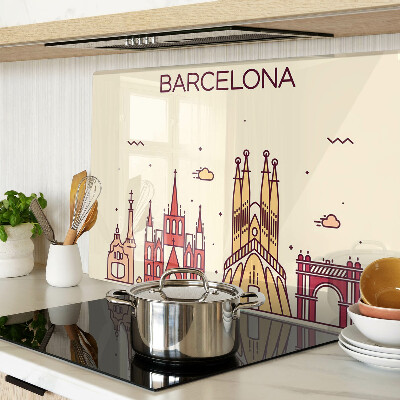 Planche à découper verre Barcelone et son architecture