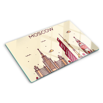 Planche à découper en verre Illustration de la ligne d'horizon de Moscou