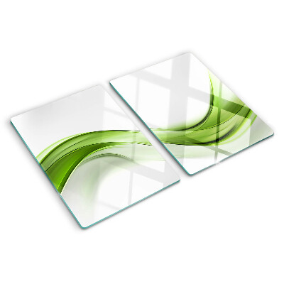 Planche à découper en verre Vagues abstraites vertes