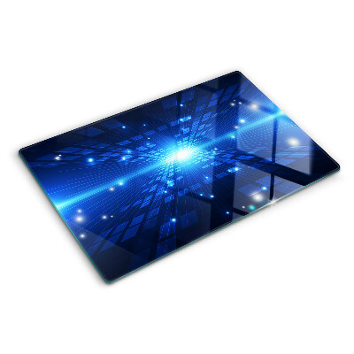 Planche à découper en verre Motif technologique dans les tons de bleu