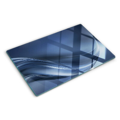 Planche à découper en verre Des vagues aux nuances de bleu