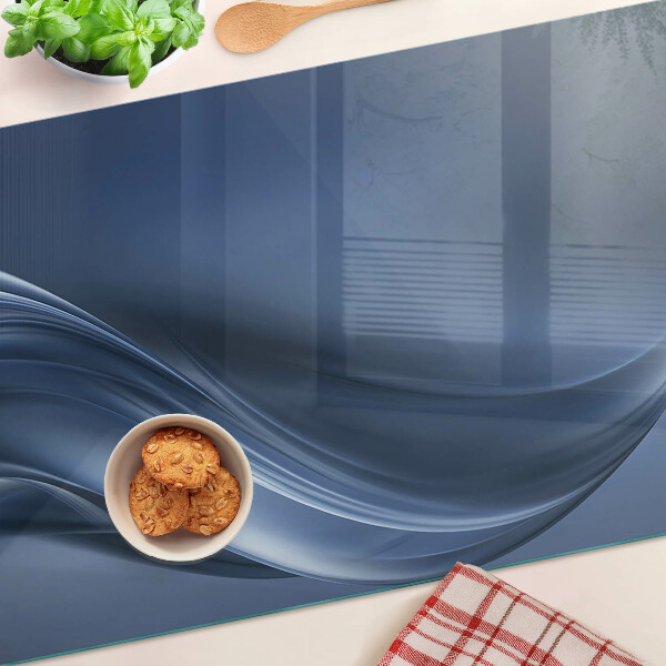 Planche à découper en verre Des vagues aux nuances de bleu