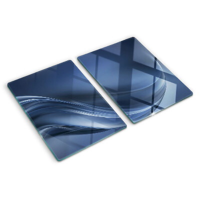 Planche à découper en verre Des vagues aux nuances de bleu