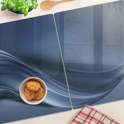 Planche à découper en verre Des vagues aux nuances de bleu