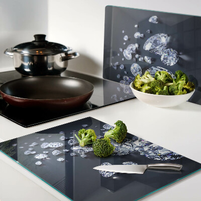 Planche à découper verre Cristaux et diamants