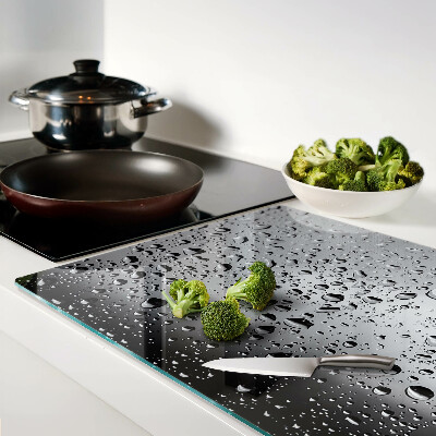 Planche à découper en verre Gouttes d'eau sur le verre