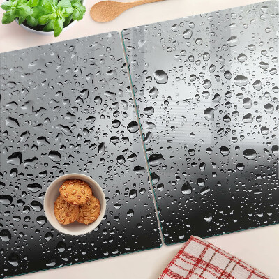 Planche à découper en verre Gouttes d'eau sur le verre