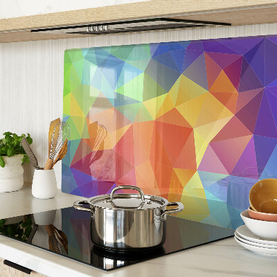 Planche à découper verre La géométrie des triangles colorés