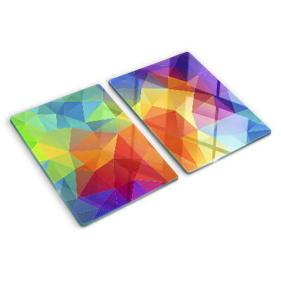 Planche à découper verre La géométrie des triangles colorés