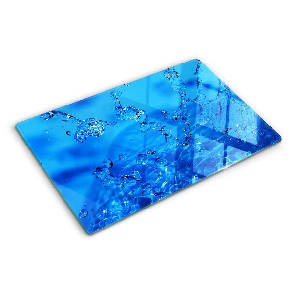 Planche à découper en verre Bulles d'eau et d'air