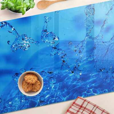 Planche à découper en verre Bulles d'eau et d'air