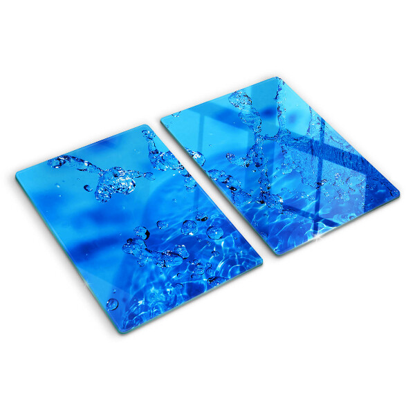 Planche à découper en verre Bulles d'eau et d'air