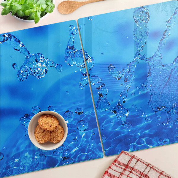 Planche à découper en verre Bulles d'eau et d'air