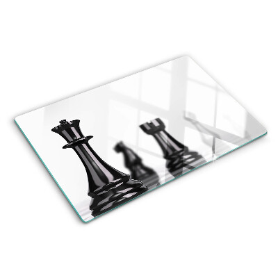 Planche à découper verre Échecs, Roi et Tour