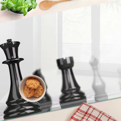 Planche à découper verre Échecs, Roi et Tour
