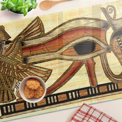 Planche à découper en verre Motif de hiéroglyphes égyptiens