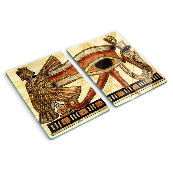 Planche à découper en verre Motif de hiéroglyphes égyptiens