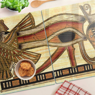 Planche à découper en verre Motif de hiéroglyphes égyptiens