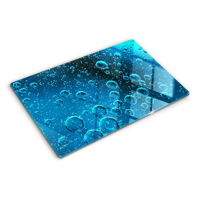 Planche à découper verre Des bulles dans l'eau