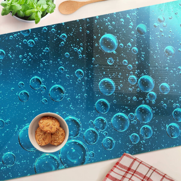 Planche à découper verre Des bulles dans l'eau