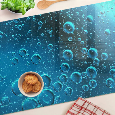 Planche à découper verre Des bulles dans l'eau