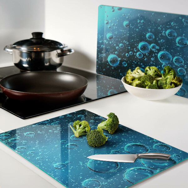 Planche à découper verre Des bulles dans l'eau