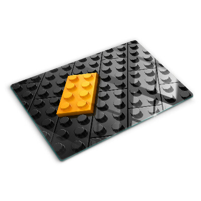 Planche à découper en verre Briques LEGO sur fond noir