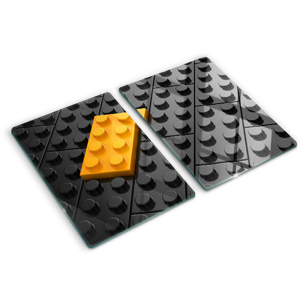 Planche à découper en verre Briques LEGO sur fond noir