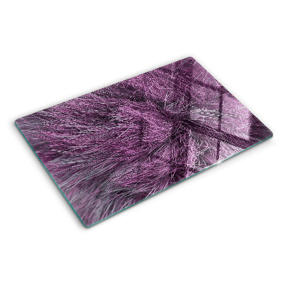 Planche à découper verre Fourrure violette