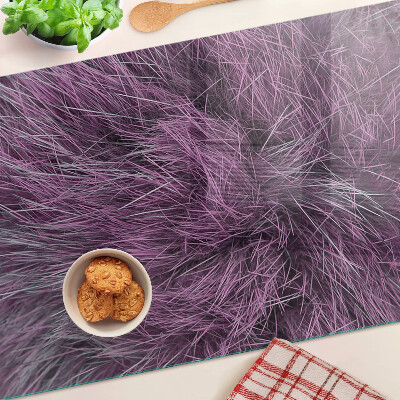Planche à découper verre Fourrure violette