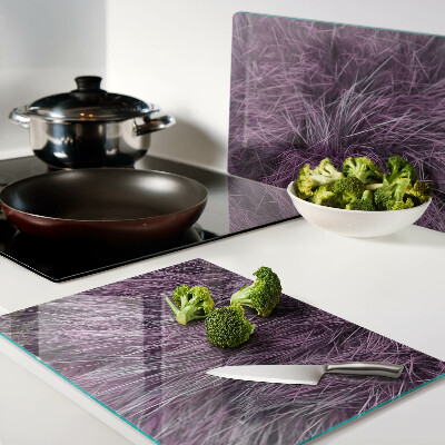 Planche à découper verre Fourrure violette