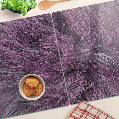 Planche à découper verre Fourrure violette