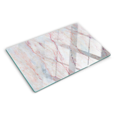 Planche à découper verre Motif marbré dans des tons de rose