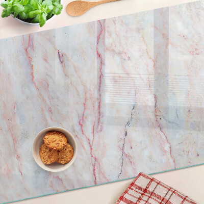 Planche à découper verre Motif marbré dans des tons de rose