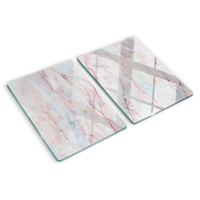 Planche à découper verre Motif marbré dans des tons de rose