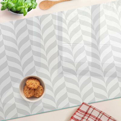 Planche à découper en verre Feuilles aux motifs ondulés
