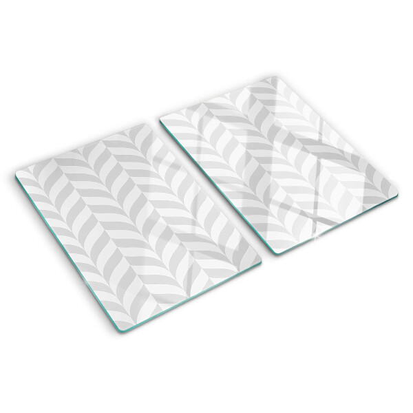 Planche à découper en verre Feuilles aux motifs ondulés