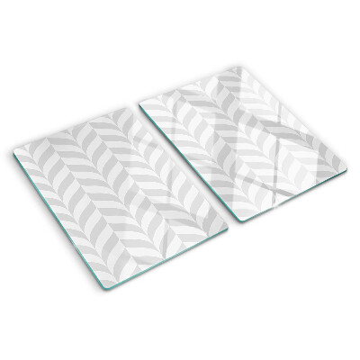 Planche à découper en verre Feuilles aux motifs ondulés