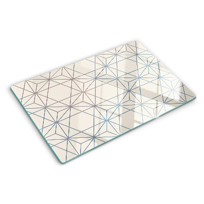 Planche à découper verre Géométrie avec des triangles et des lignes