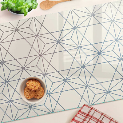 Planche à découper verre Géométrie avec des triangles et des lignes