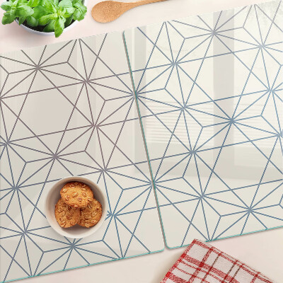 Planche à découper verre Géométrie avec des triangles et des lignes