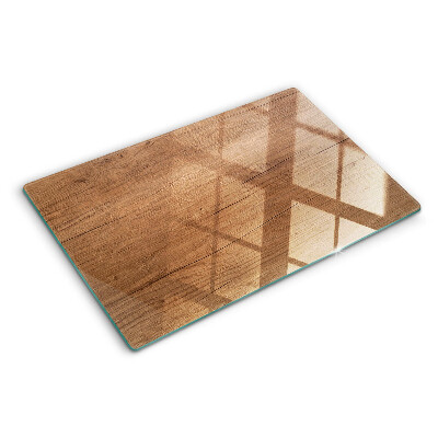 Planche à découper en verre Bois avec reflet de fenêtre