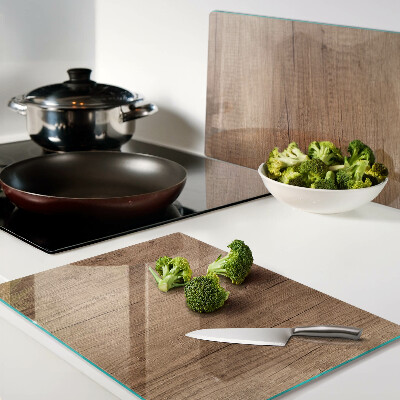 Planche à découper en verre Bois avec reflet de fenêtre
