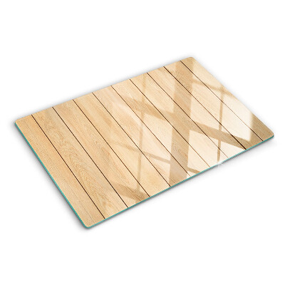 Planche à découper en verre Planche de bois de couleur claire