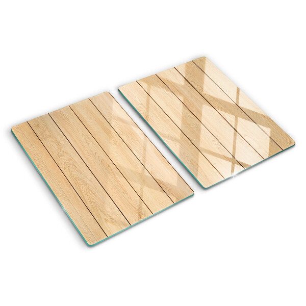 Planche à découper en verre Planche de bois de couleur claire