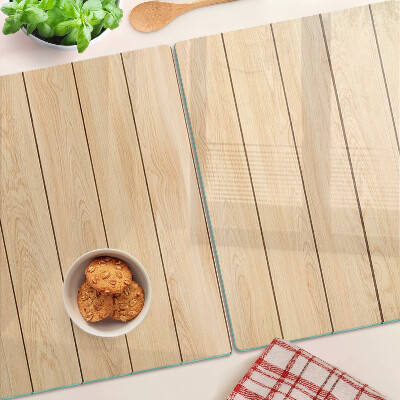 Planche à découper en verre Planche de bois de couleur claire
