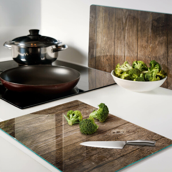 Planche à découper en verre Planche de bois avec une fenêtre