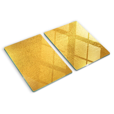 Planche à découper en verre Surface dorée avec reflets