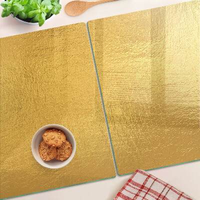 Planche à découper en verre Surface dorée avec reflets