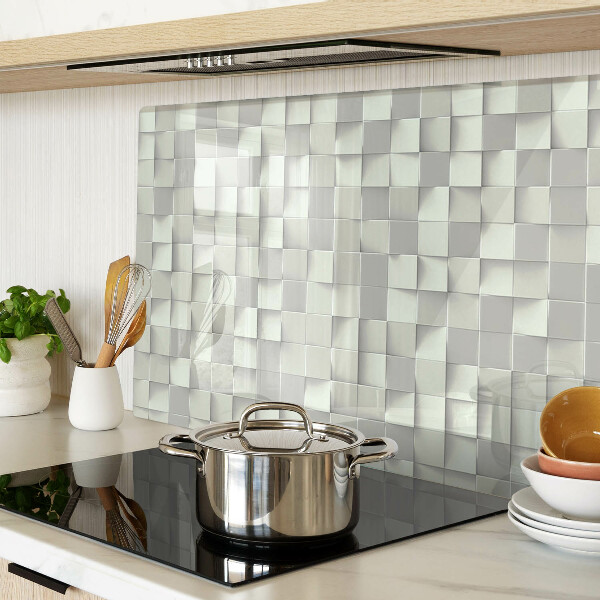 Planche à découper verre Mosaïque dans les tons de gris